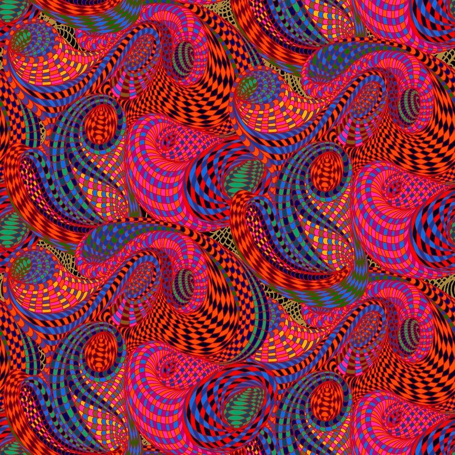 BioGeo-3 Funhouse by Adrienne Leban Free Spirit Fabrics PWAL019.RED - Sew Much