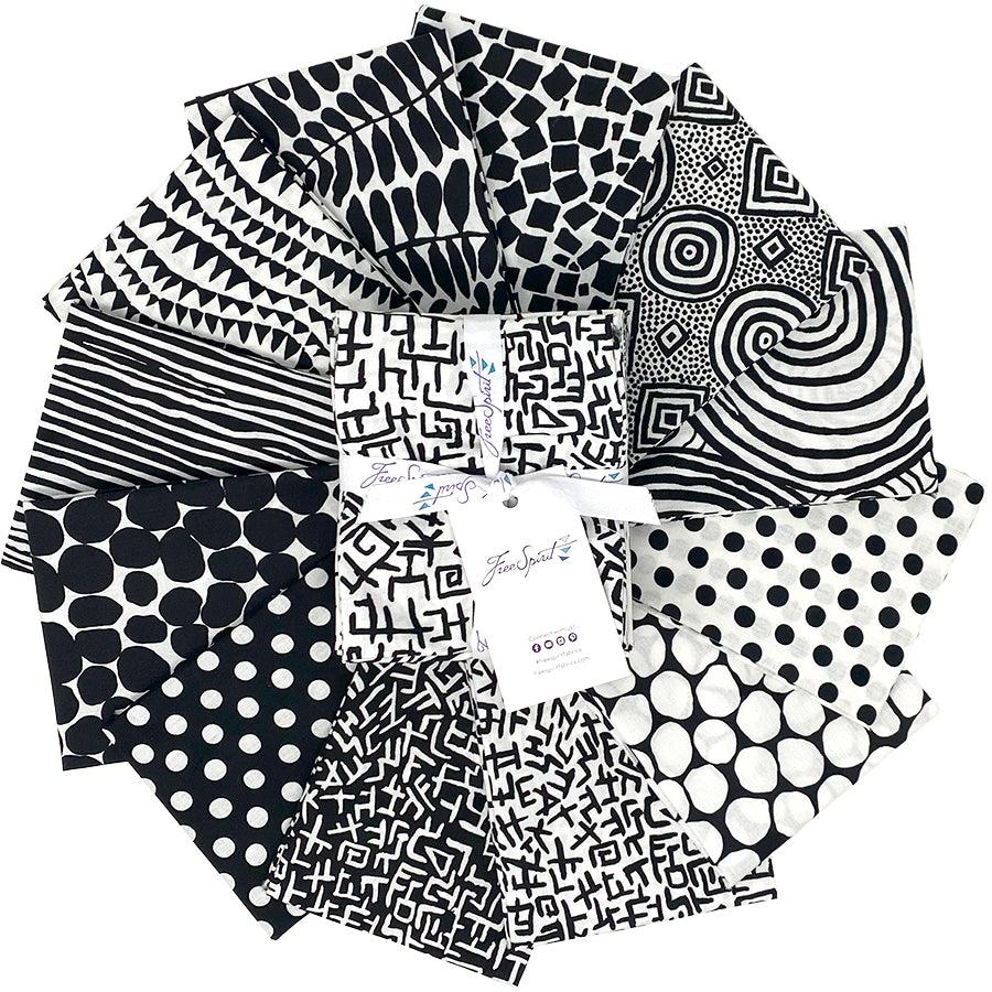 Kaffe Fassett Collective Fat Quarter Bundle Black & White - Sew Much