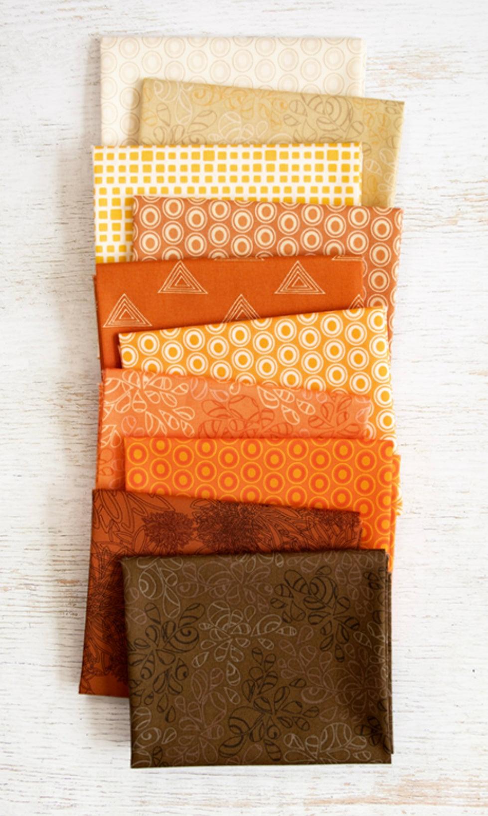 Pumpkin Spice Elements Art Gallery Fabrics Fat Quarter Bundle CBEFQ437 - Sew Much
