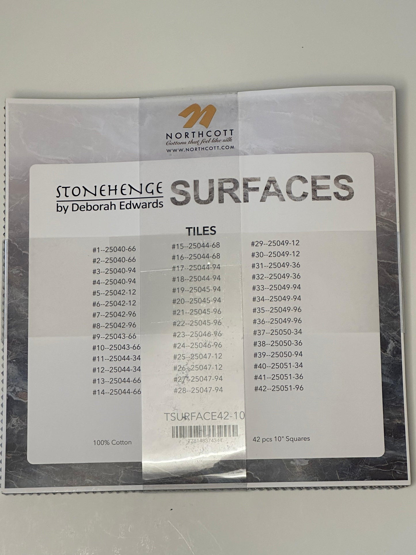 Stonehenge Surfaces 10" Squares Tile Pack Fabric Bundle by Northcott - Sew Much