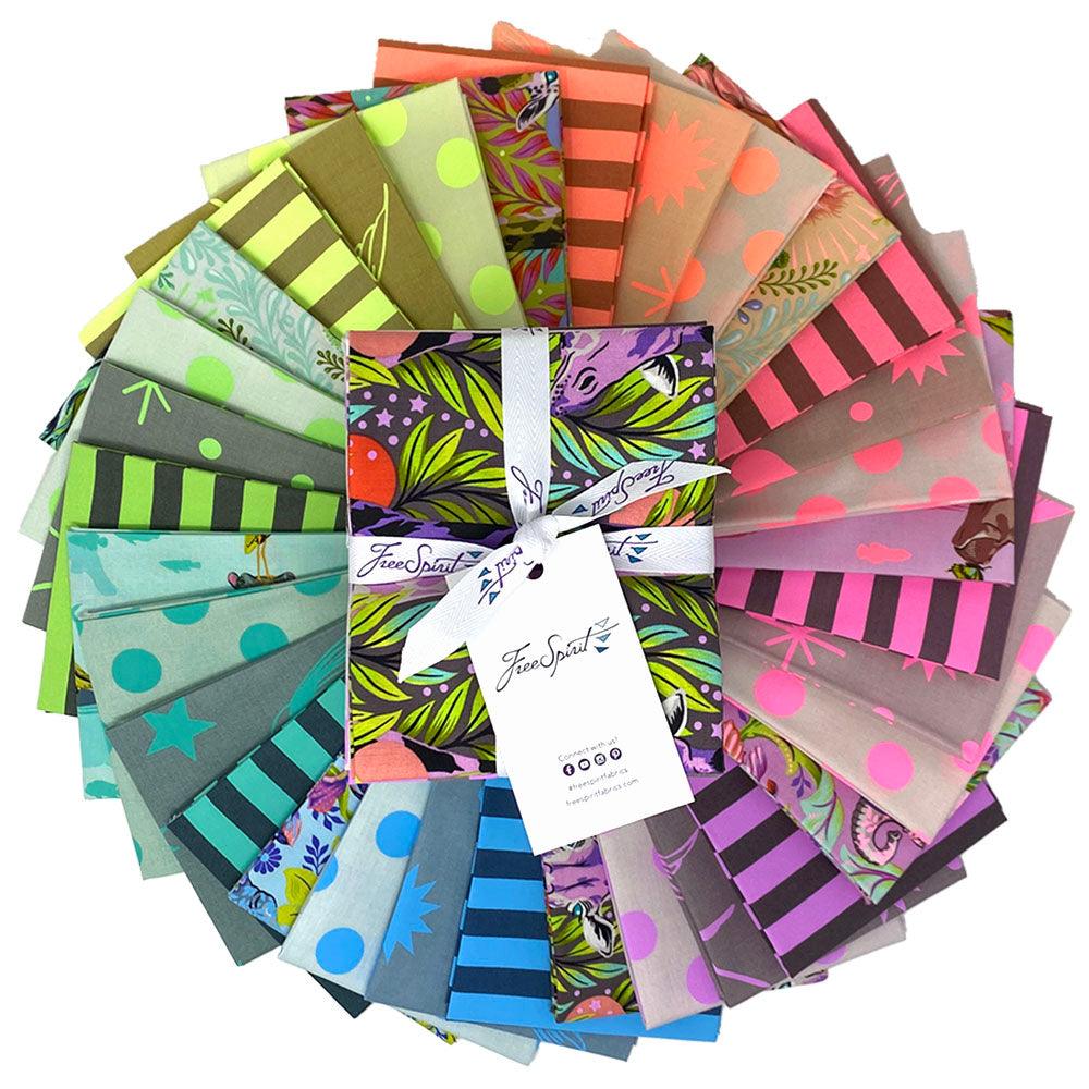 Tula Pink Everglow Free Spirit Fabrics Fat Quarter Bundle - Sew Much