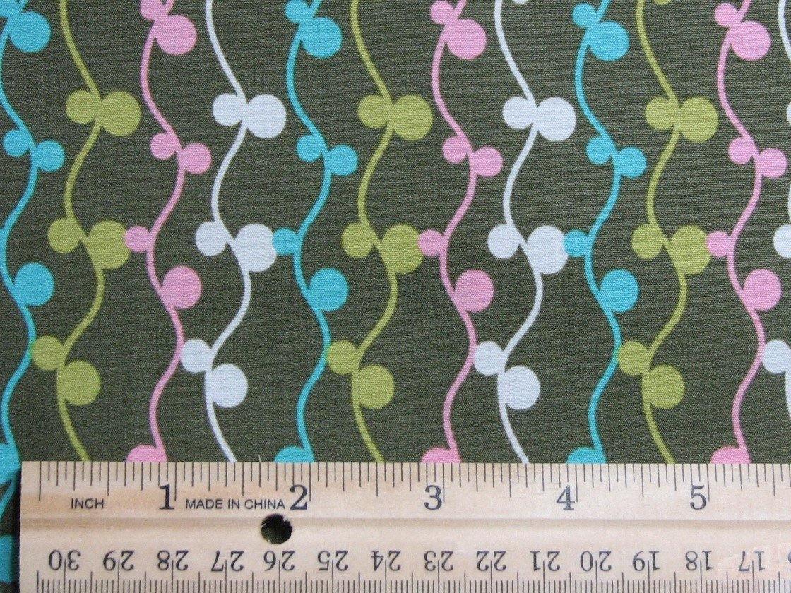 Art Gallery Fabrics Cotton Fabric Girly Girl Olive Vines GIG-501 2 yard piece.