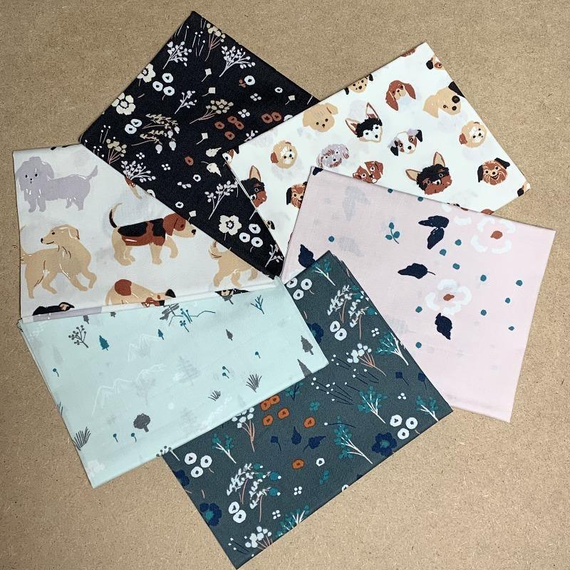 Birch Fabrics Dog Park by Jenny Ronen Fat Quarter Bundle.