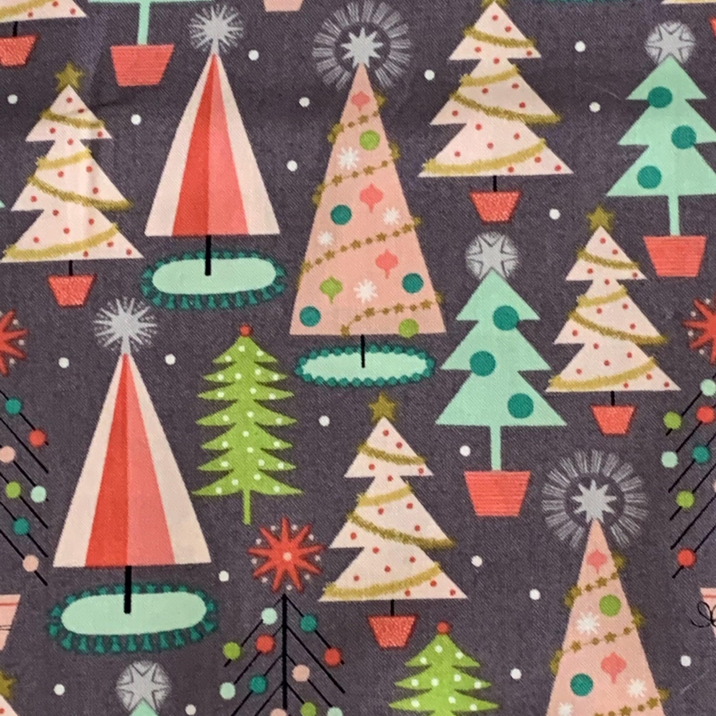 Christmas Spruces from Fa La La by Maude Asbury and Free Spirit Fabrics PWMA012.XGREY - Sew Much