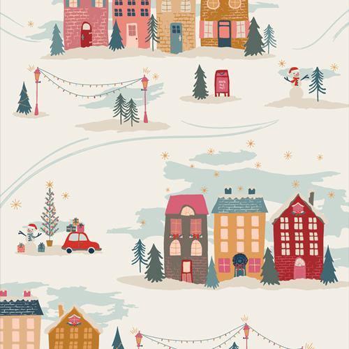 Christmastide Town Cozy and Magical Art Gallery Fabrics CMA-25135 - Sew Much