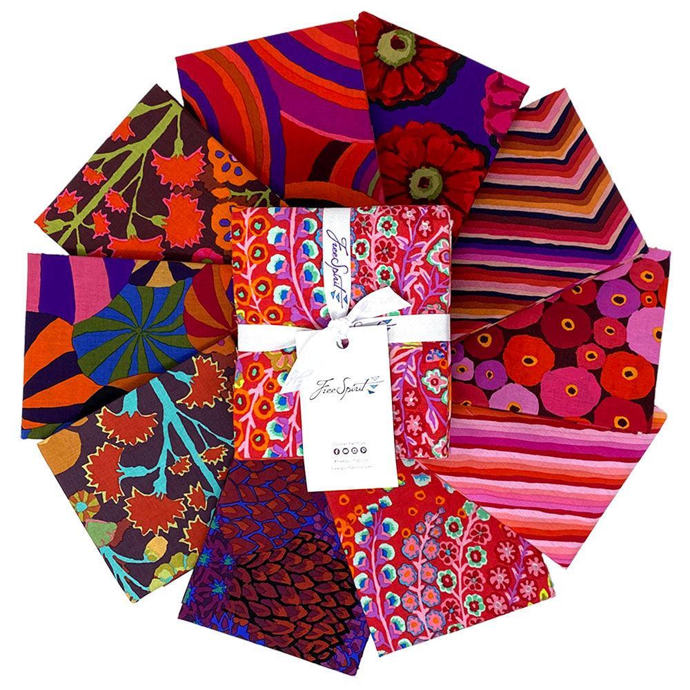 Kaffe Fassett 85 and Fabulous Half Yard Stack-Crimson - Sew Much