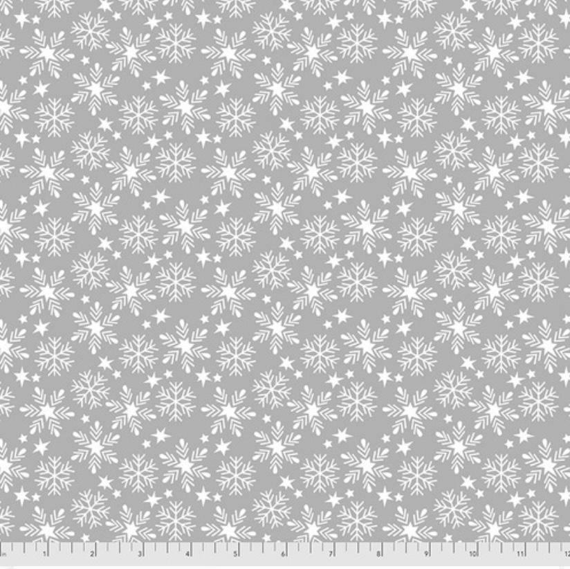 Snowfall from Fa La La by Maude Asbury and Free Spirit Fabrics PWMA016.XGREY - Sew Much