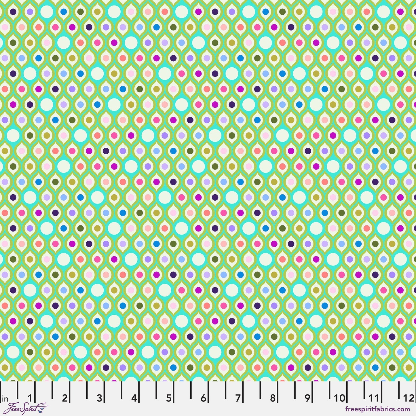 Tula Pink Parisville Deja Vu-Eye Drops FreeSpirit Fabrics PWTP192.MINT - Sew Much