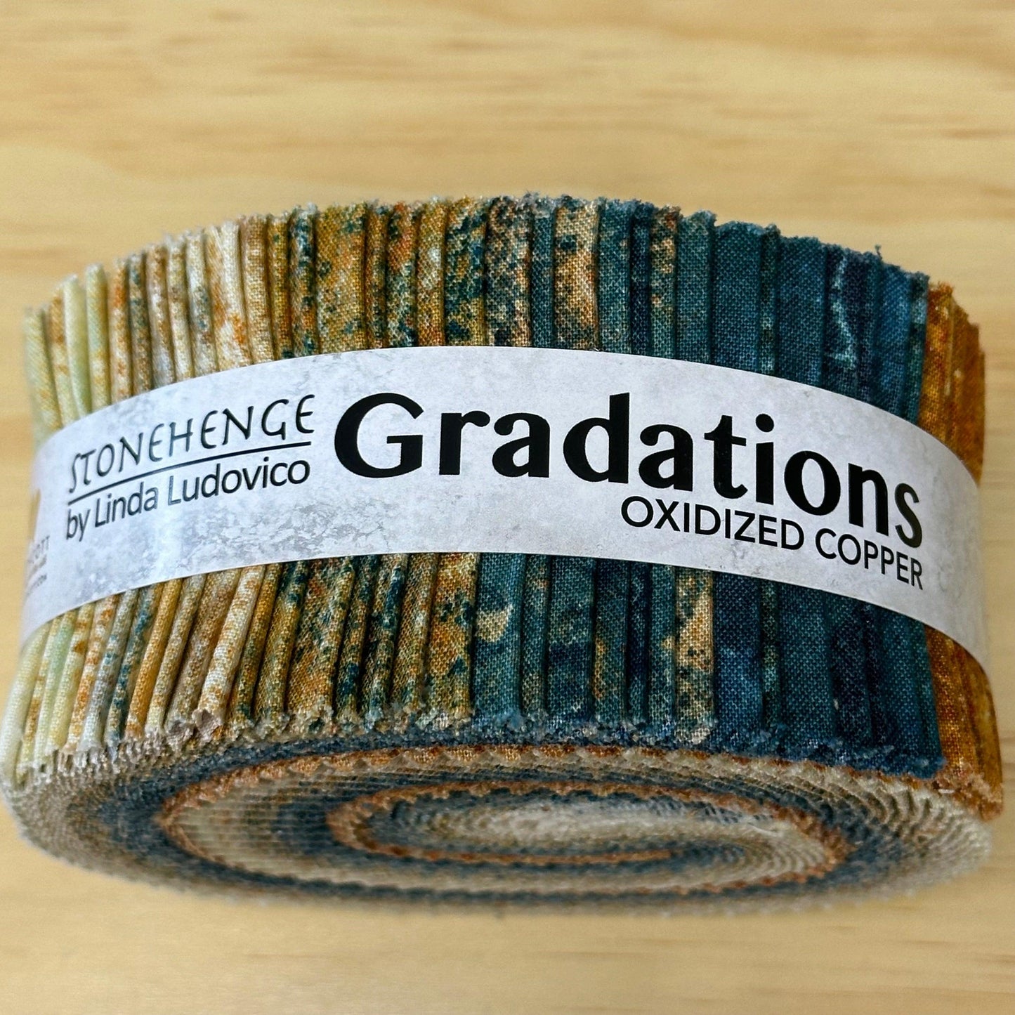 Stonehenge Gradations II Oxidized Copper Strip Roll Fabric Bundle by Northcott