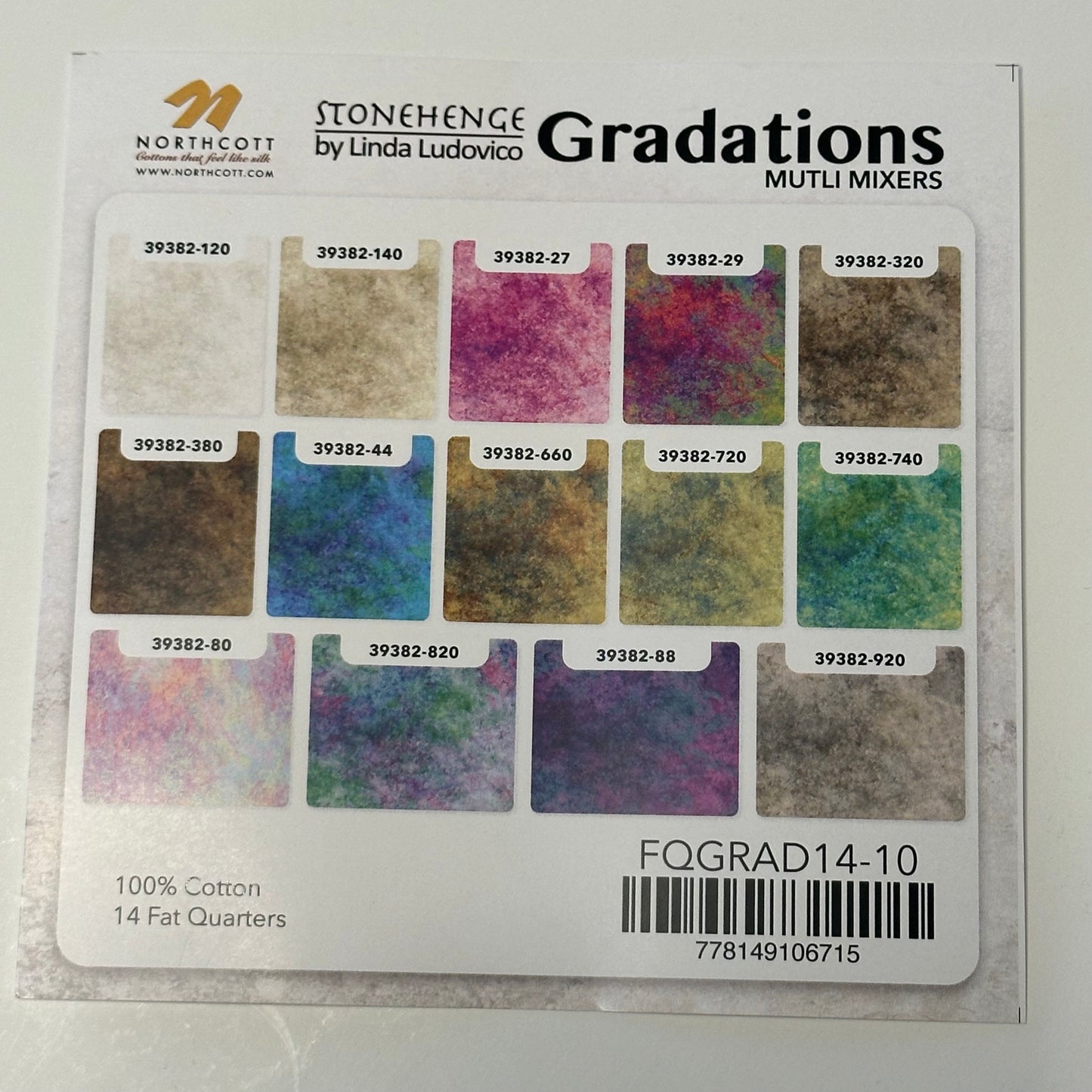 Stonehenge Gradations II Multi Mixers Fat Quarter Bundle By Northcott