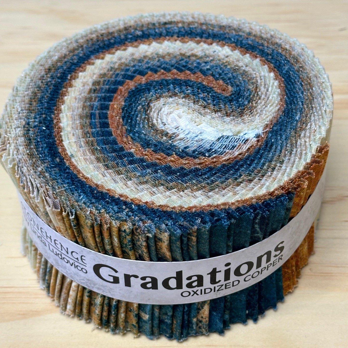 Stonehenge Gradations II Oxidized Copper Strip Roll Fabric Bundle by Northcott