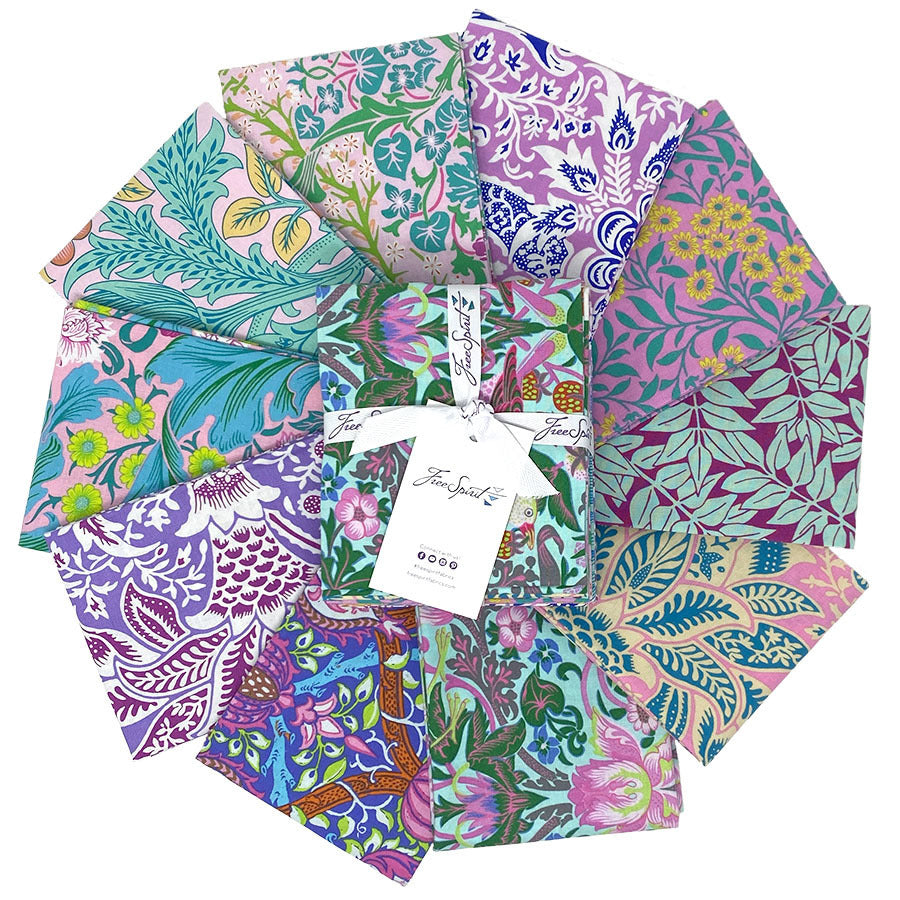 Kaffe Fassett x Morris & Co Fat Quarter Bundle Blush