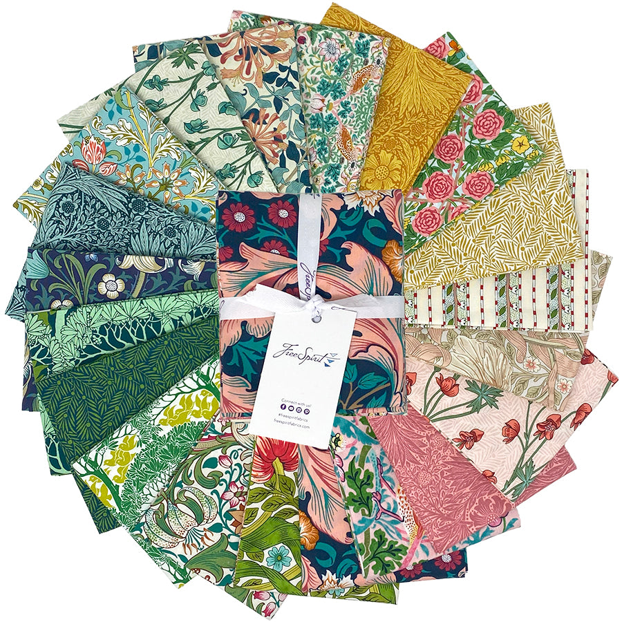 Morris & Co – Bedford Park Fat Quarter Bundle | 20 Fat Quarters | FreeSpirit Fabrics