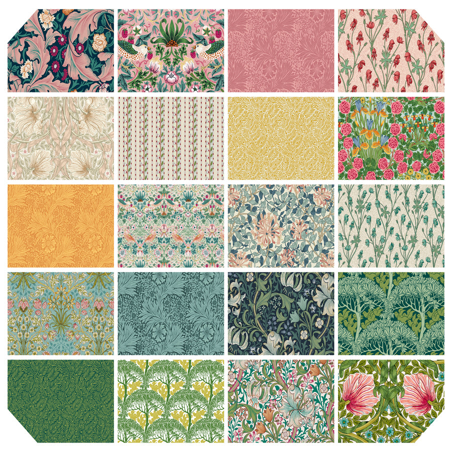 Morris & Co – Bedford Park Fat Quarter Bundle | 20 Fat Quarters | FreeSpirit Fabrics