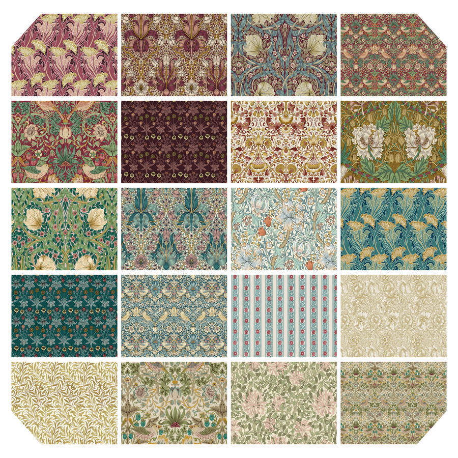 Morris & co fat quarter fabric bundle 