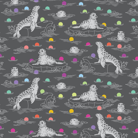Tula Pink Graywork – Seal the Deal Carbon | PWTP259.CARBON | FreeSpirit Fabrics
