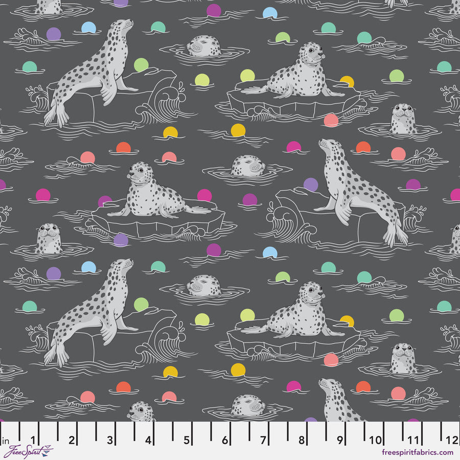 Tula Pink Graywork – Seal the Deal Carbon | PWTP259.CARBON | FreeSpirit Fabrics