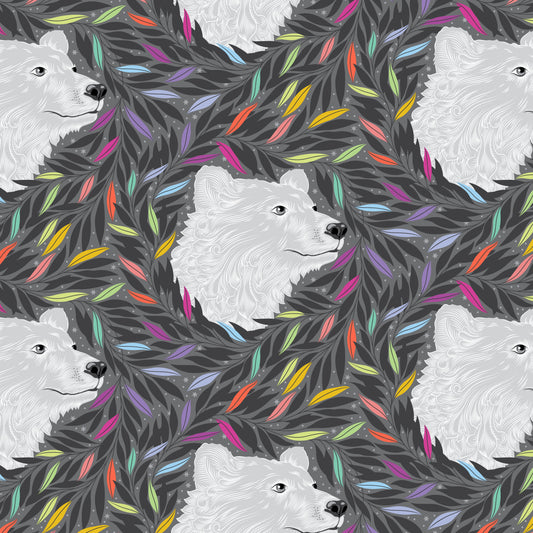Tula Pink Graywork – Just Bearly Carbon | PWTP261.CARBON | FreeSpirit Fabrics