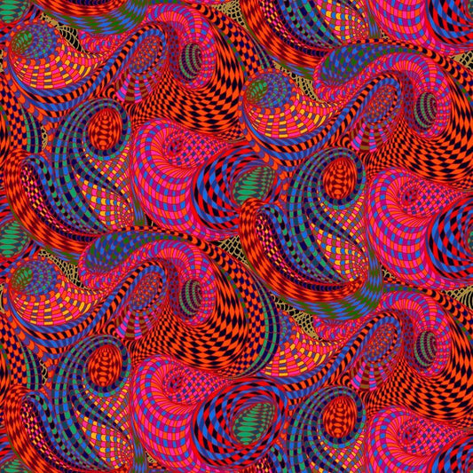 BioGeo-3 Funhouse by Adrienne Leban Free Spirit Fabrics PWAL019.RED - Sew Much