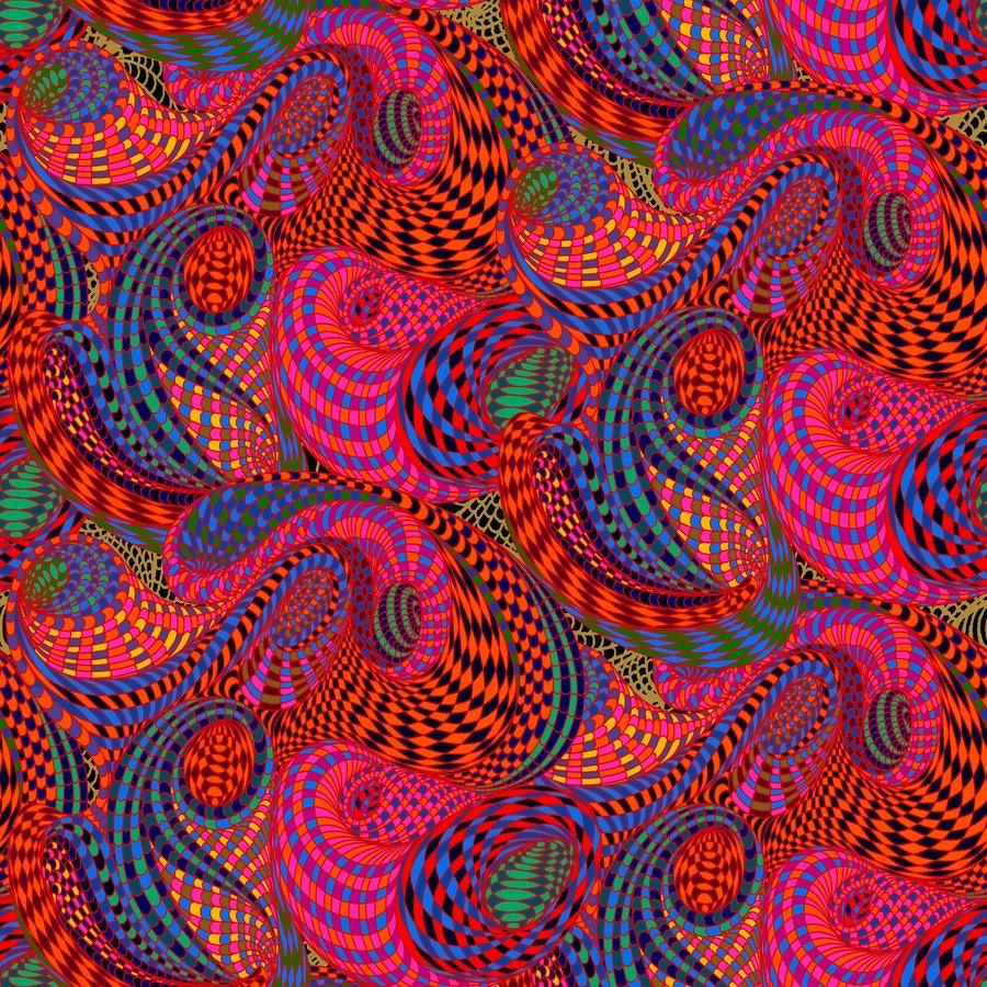 BioGeo-3 Funhouse by Adrienne Leban FreeSpirit Fabrics PWAL019.RED - Sew Much