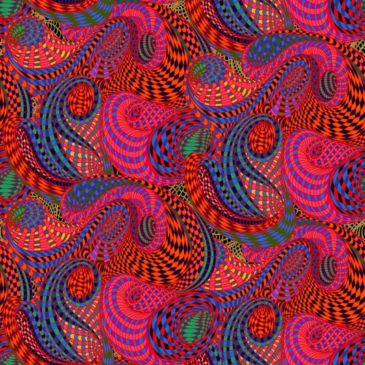 BioGeo-3 Funhouse by Adrienne Leban FreeSpirit Fabrics PWAL019.RED - Sew Much