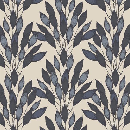 Brushed Leaves Gris Haven by Amy Sinibaldi and Art Gallery Fabrics HAV26400 - Sew Much