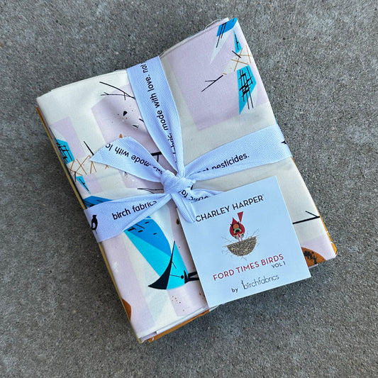 Charley Harper Ford Times Birds Vol 1 By Birch Fabrics Fat Quarter Fabric Bundle - Sew Much