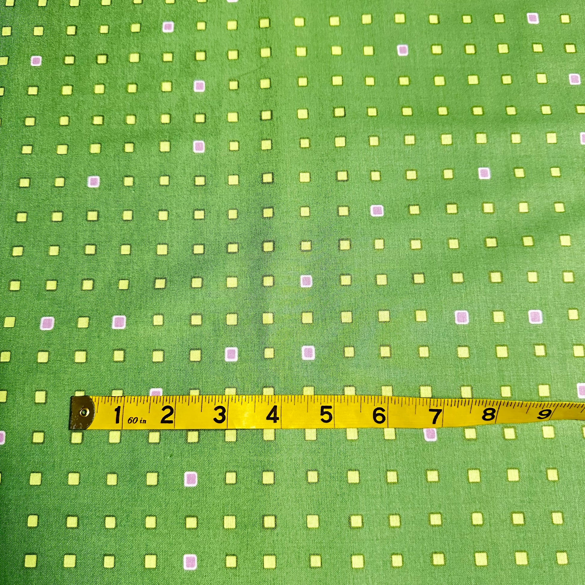 FreeSpirit Fabrics – Jay McCarroll “Woodland Wonderland – Polka Blocks” Green | Out of Print Designer Fabric (By the Yard) - Sew Much