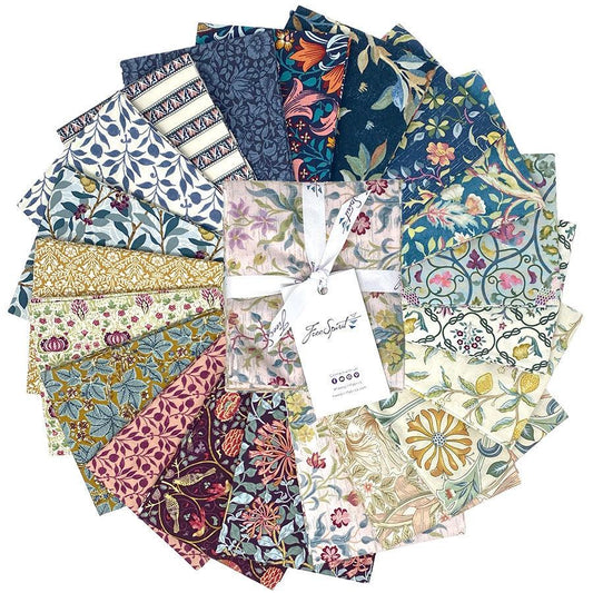Morris & Co. Red House Fat Quarter Bundle – 20-Piece Designer Cotton Collection by FreeSpirit Fabrics - Sew Much