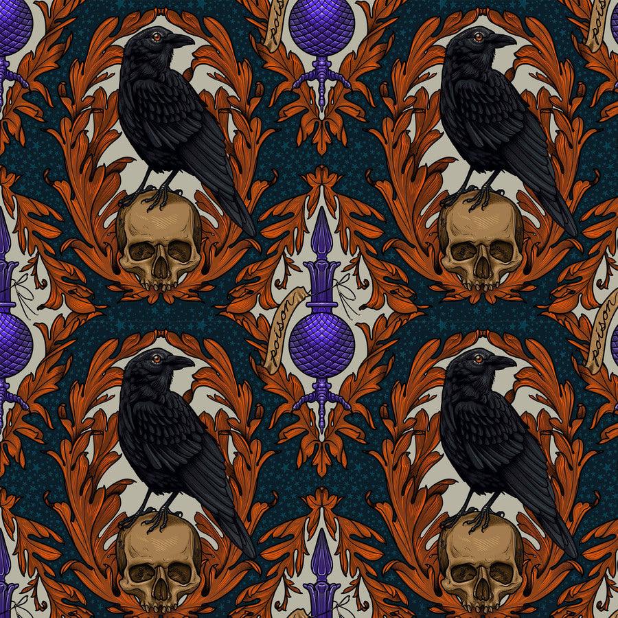 Rachel Hauer Mystic Moonlight Crow Damask FreeSpirit Fabrics - Sew Much