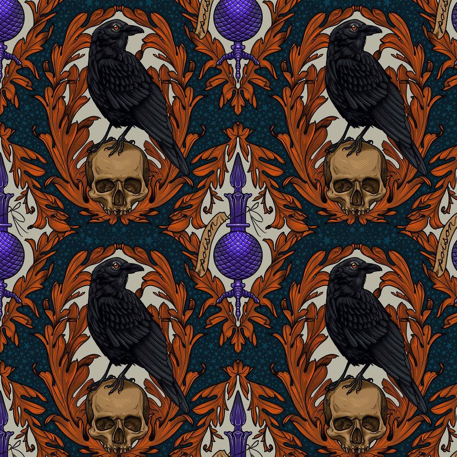 Rachel Hauer Mystic Moonlight Crow Damask FreeSpirit Fabrics - Sew Much