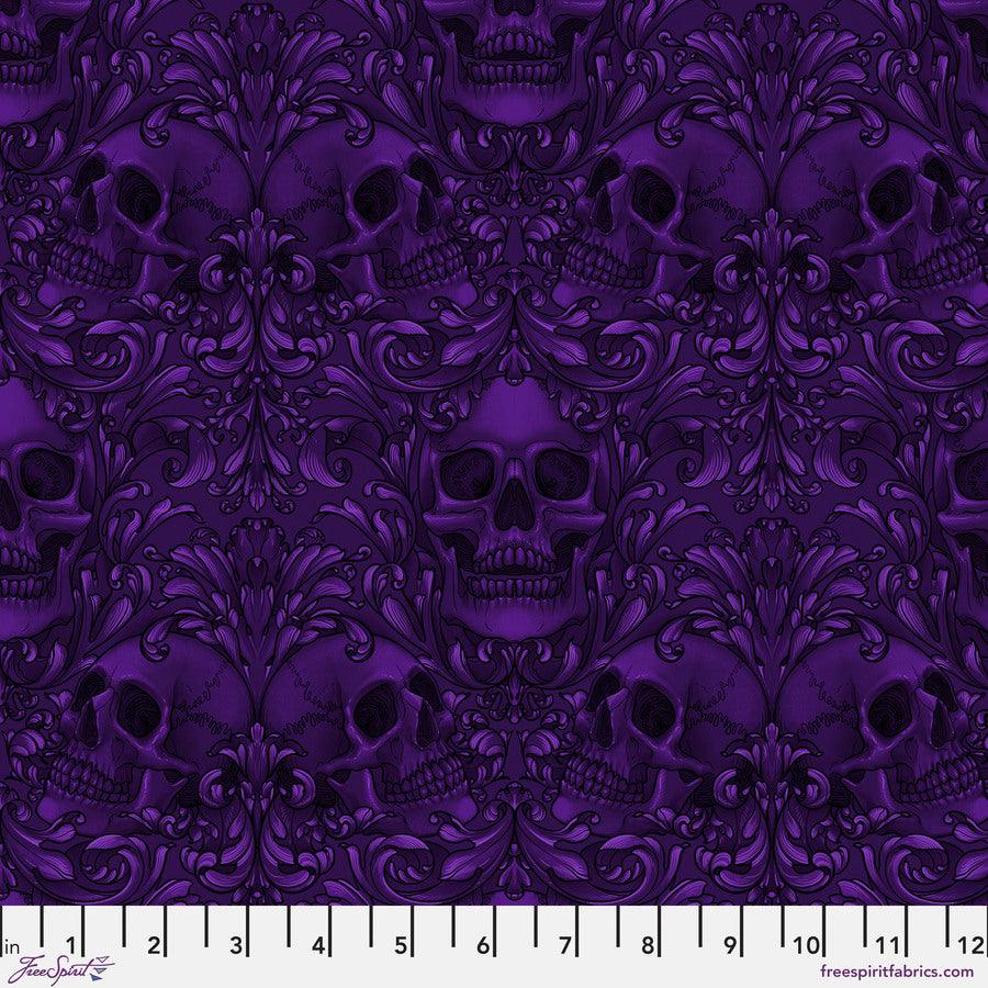 Rachel Hauer Mystic Moonlight Skull Damask FreeSpirit Fabrics - Sew Much