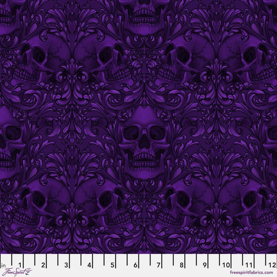 Rachel Hauer Mystic Moonlight Skull Damask FreeSpirit Fabrics - Sew Much