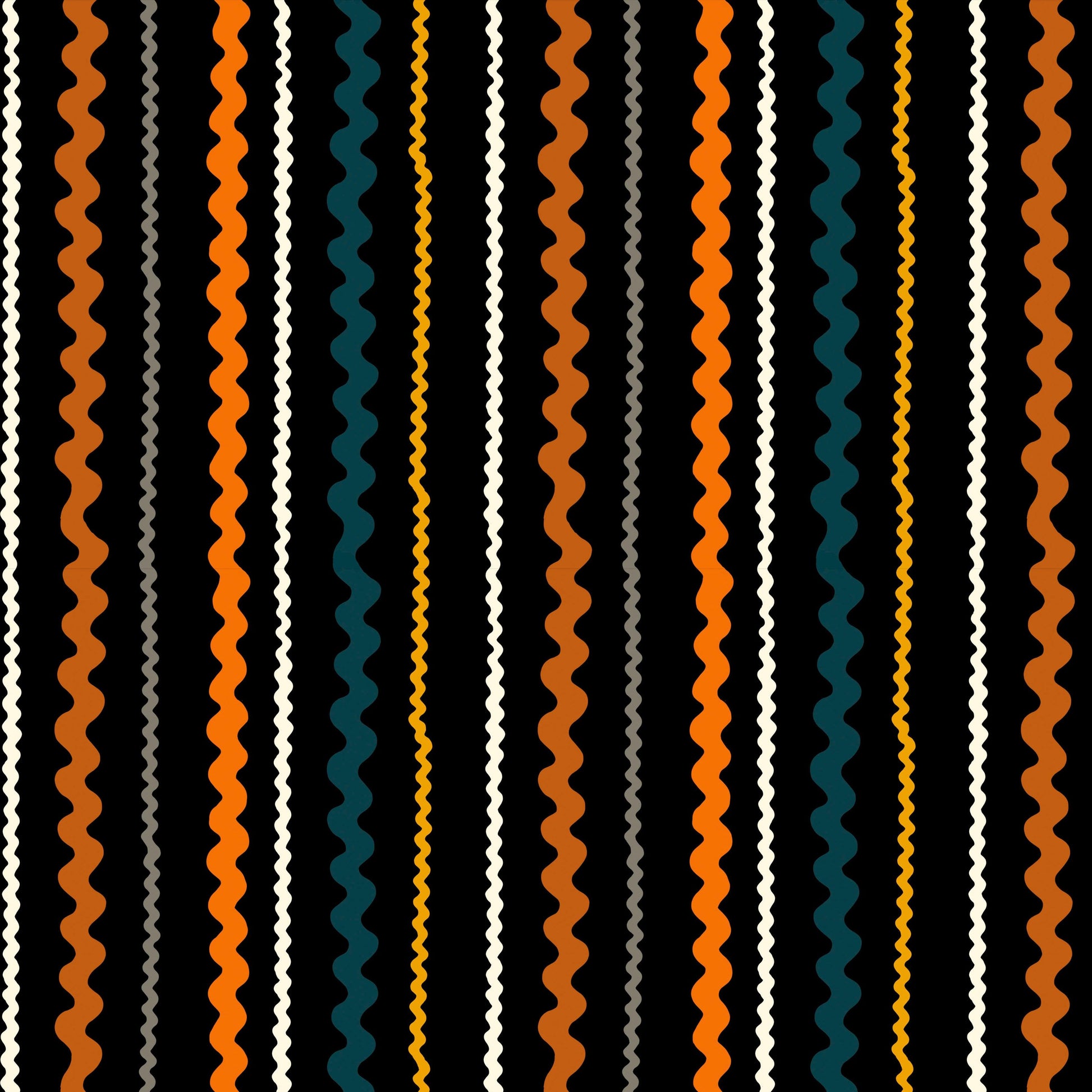 Rachel Hauer Storybook Halloween Free Spirit Fabrics Ric Rac Stripe PWRH069.Black - Sew Much