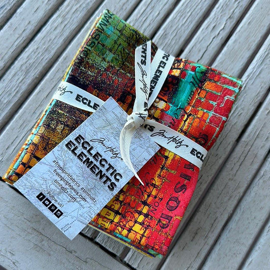 Tim Holtz Eclectic Elements Abandoned Villa Rosa Spark Pack FreeSpirit Fabrics Fat Quarter Bundle - Sew Much