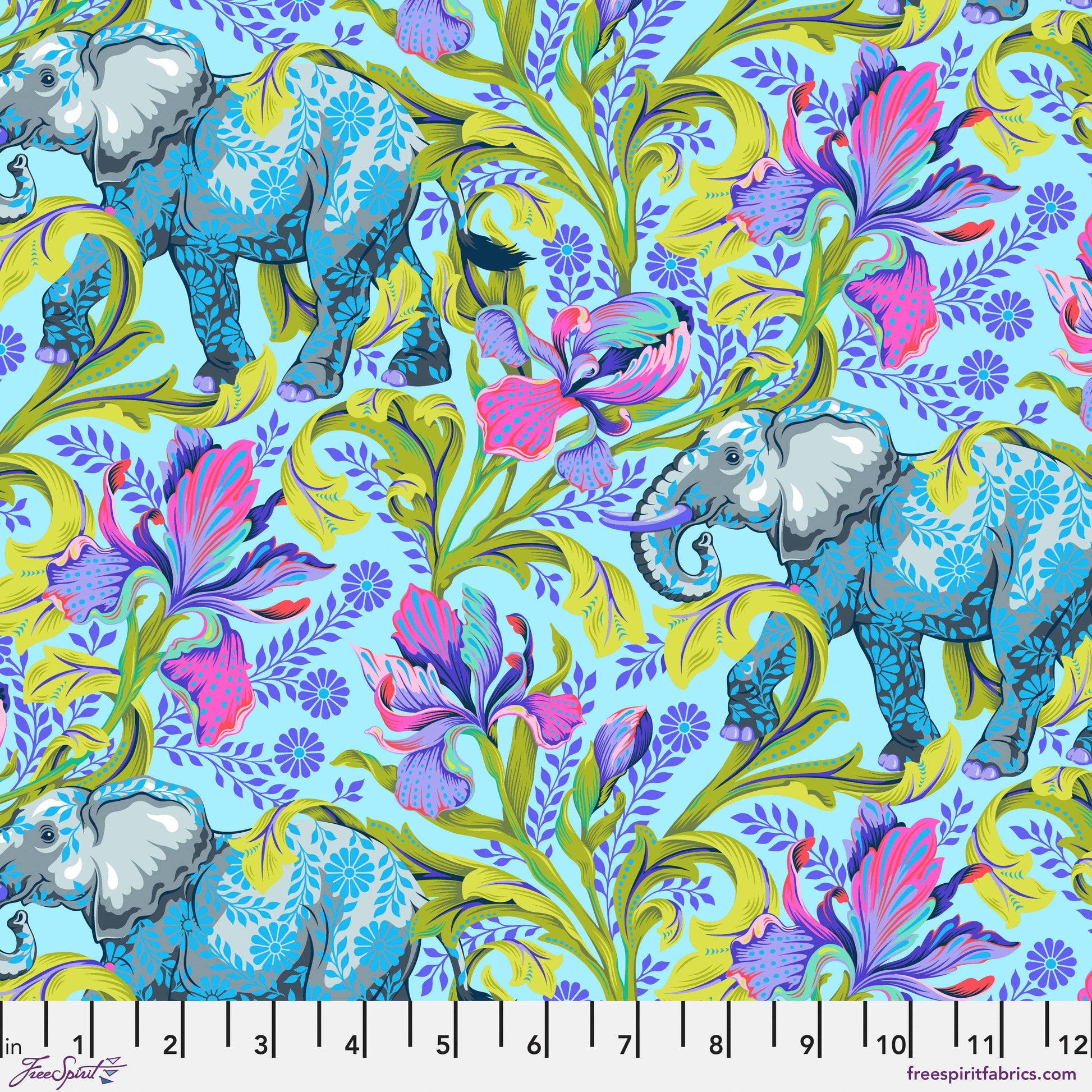 Tula Pink Everglow All Ears Aura Free Spirit Fabrics PWTP202.Aura - Sew Much