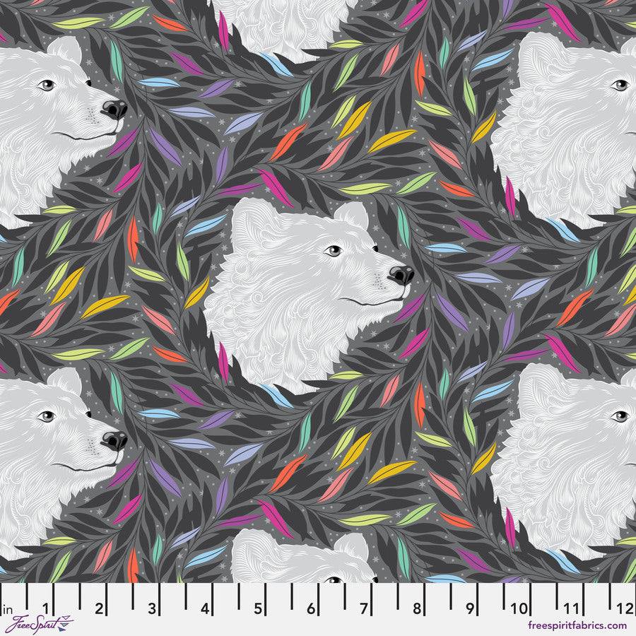 Tula Pink Graywork – Just Bearly Carbon | PWTP261.CARBON | FreeSpirit Fabrics - Sew Much