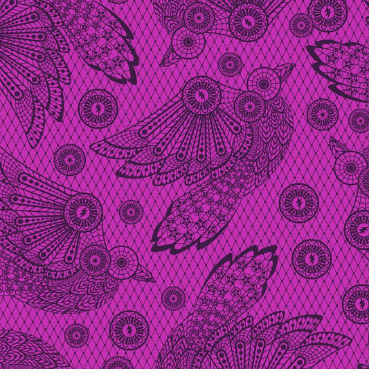 Tula Pink Night Shade Deja Vu Free Spirit Fabrics Raven Lace PWTP207.OLEANDER - Sew Much