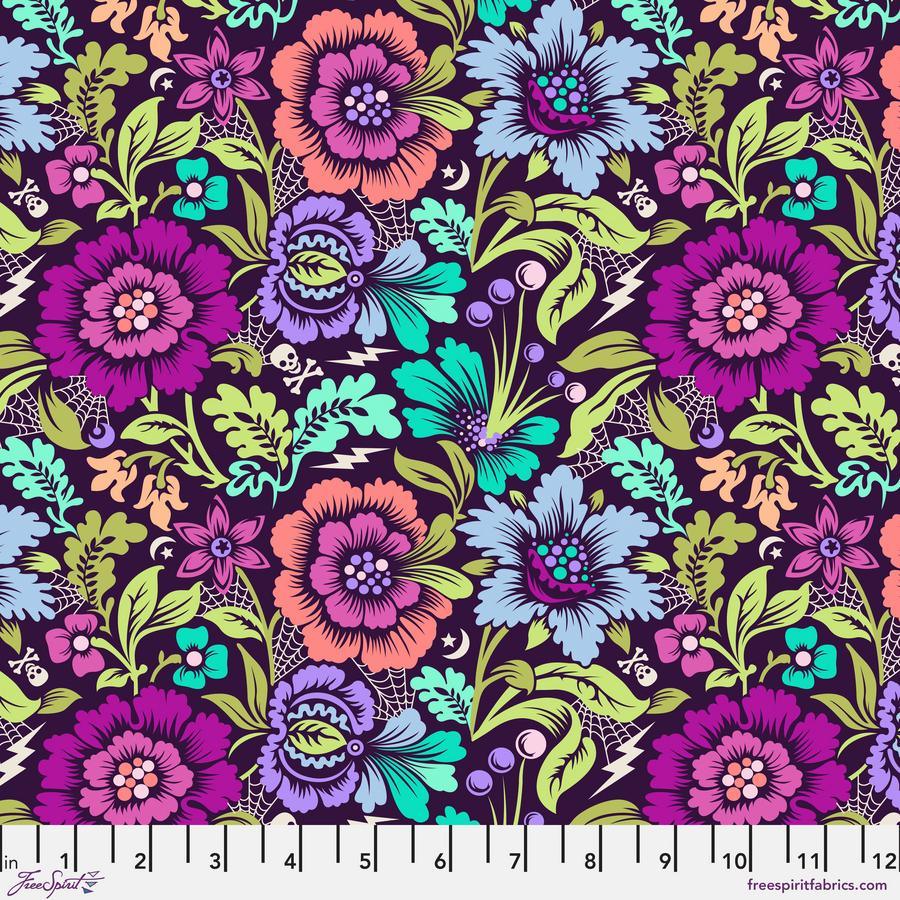 Tula Pink Night Shade Deja Vu Free Spirit Fabrics Spider Blossom PWTP206.EQUINOX - Sew Much