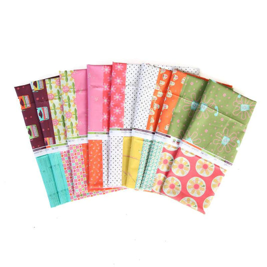 9 to 5 by Lysa Flower Paintbrush Studio Flat Fat Stack Fat Quarter Bundle - Sew Much