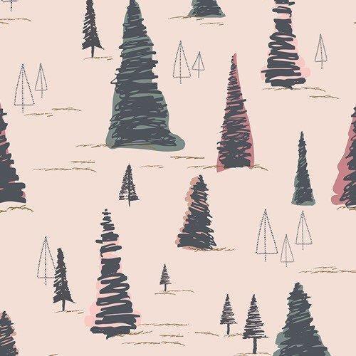 Art Gallery Fabrics Sparkle Fusion Pinetree Sparkler Cotton Fabric FUS-SK-1305 - Sew Much