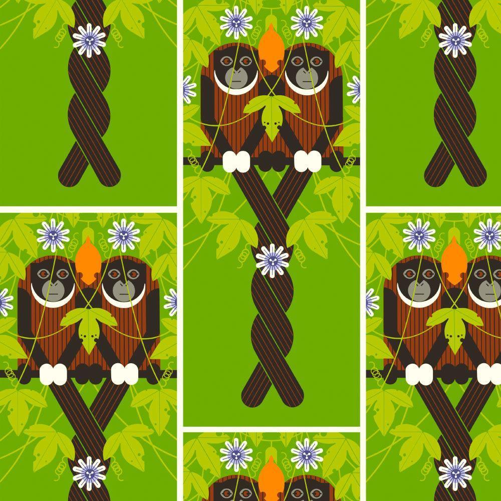 Charley Harper Nurture Organic - Brown Feathers - Birch