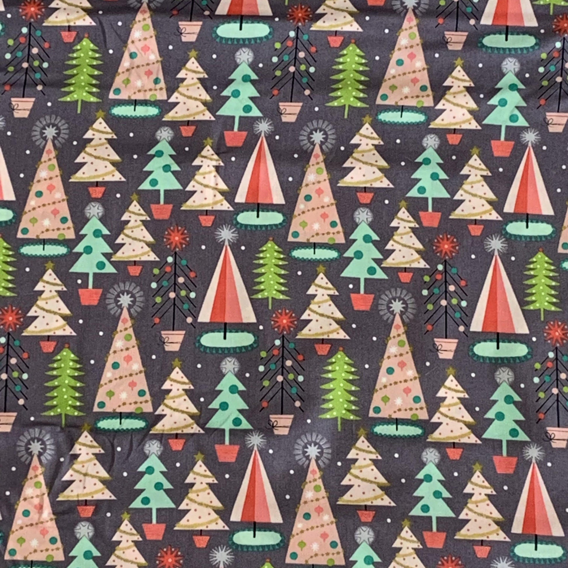 Christmas Spruces from Fa La La by Maude Asbury and FreeSpirit Fabrics PWMA012.XGREY - Sew Much