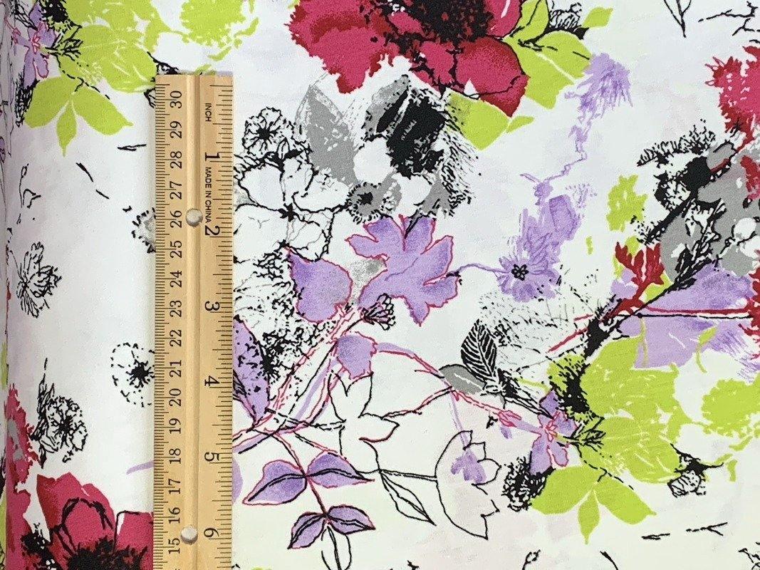 Cotton fabric colorful floral fabric by the yard - Sew Much