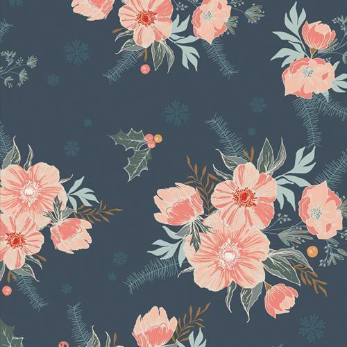 Frosted Roses Midnight Cozy and Magical Art Gallery Fabrics CMA-25120 - Sew Much