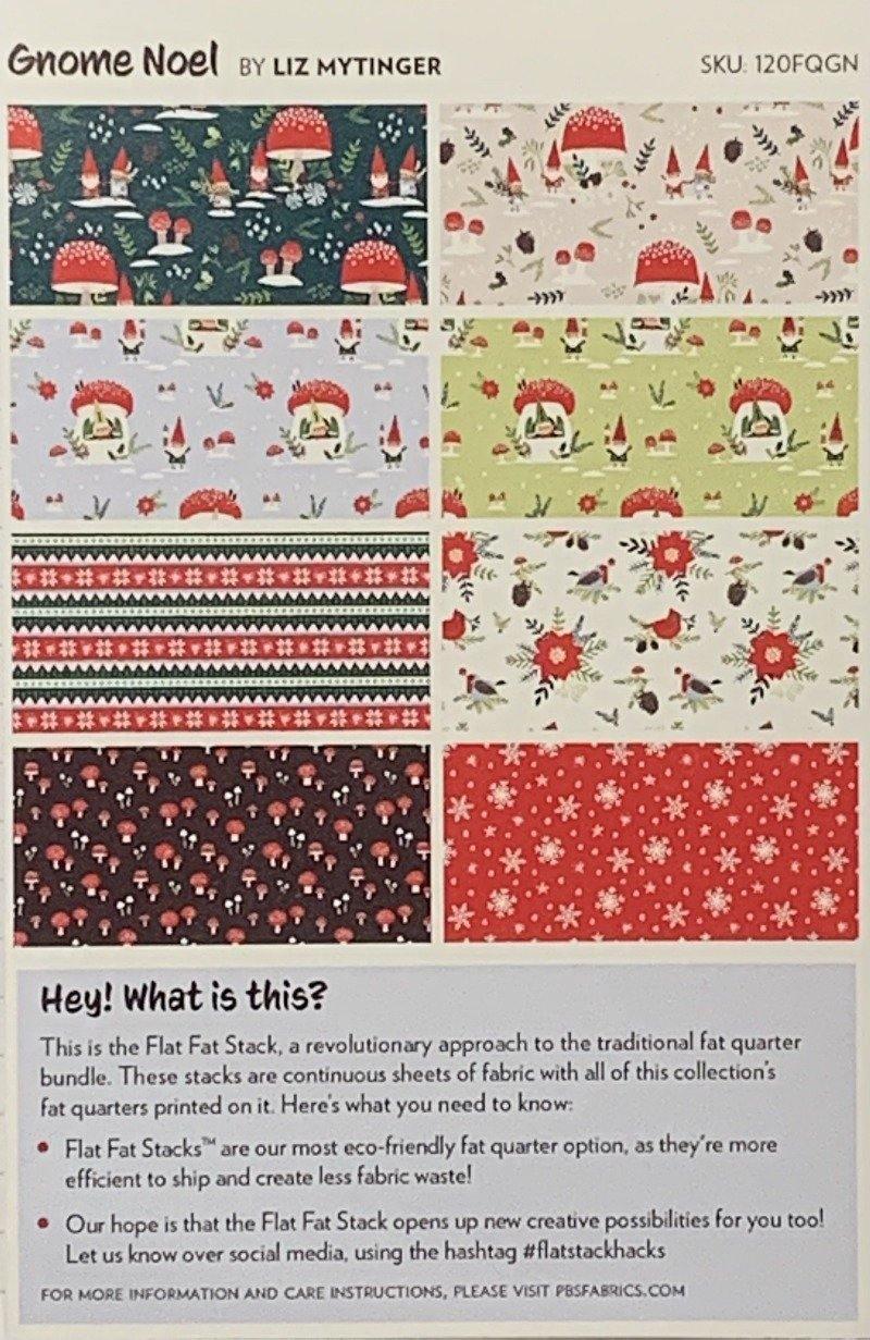 Gnome Noel by Liz Mytinger and Paintbrush Studio Fat Quarter Bundle Flat Stack - Sew Much