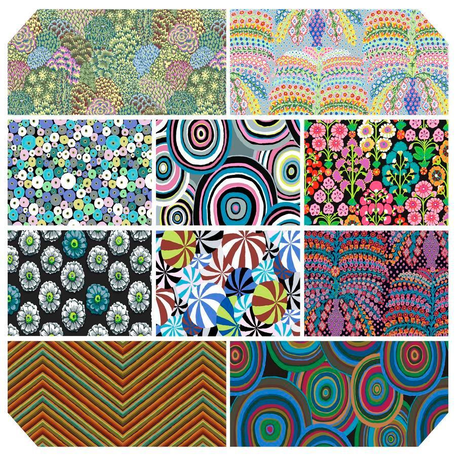 Kaffe Fassett 85 and Fabulous Half Yard Stack-Contrast - Sew Much