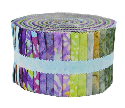 Maywood Studio Java Batik Jelly Roll Fabric Strips  Tulip ST-MASJAB-TUL - Sew Much