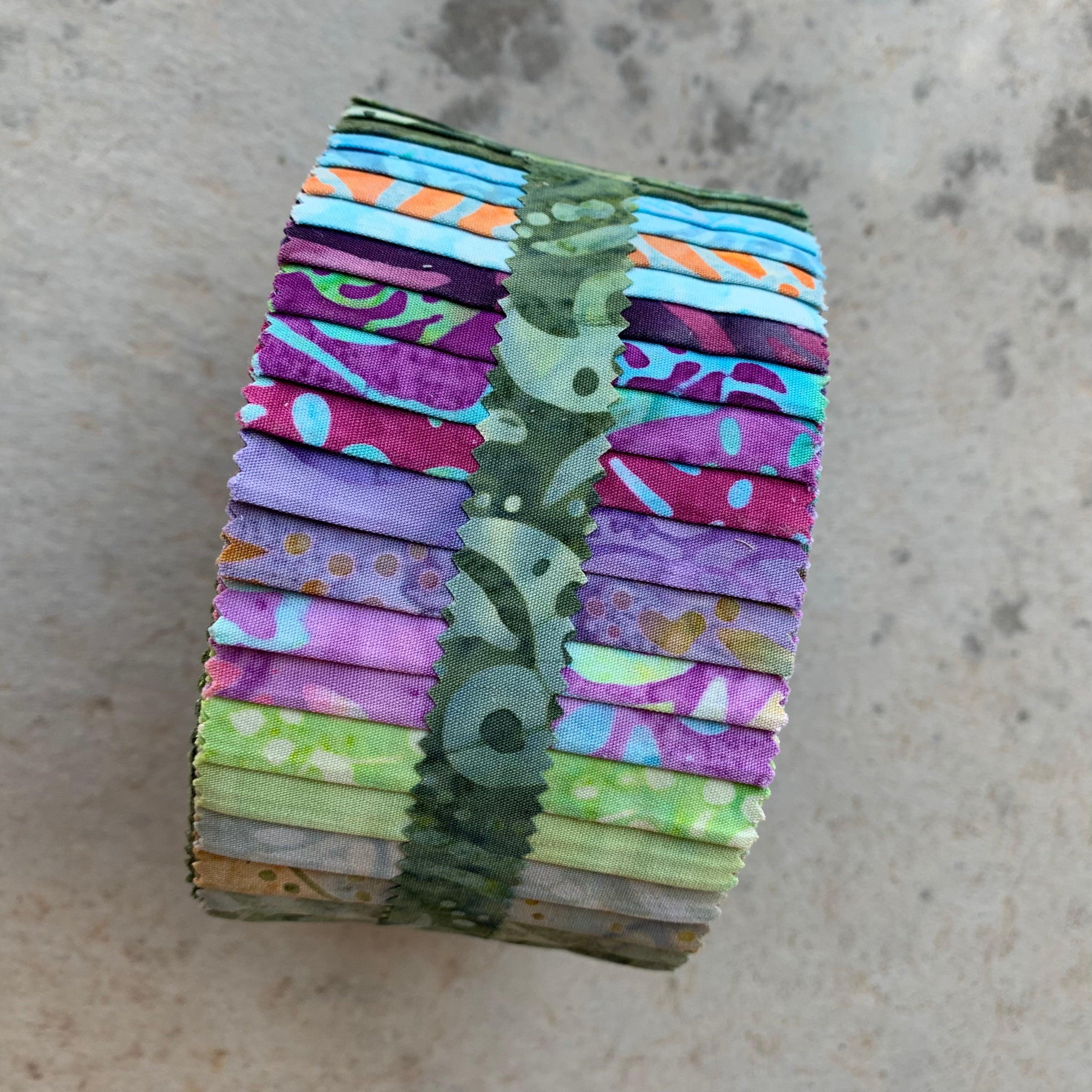 Maywood Studio Java Batik Jelly Roll Fabric Strips Tulip ST-MASJAB-TUL ...