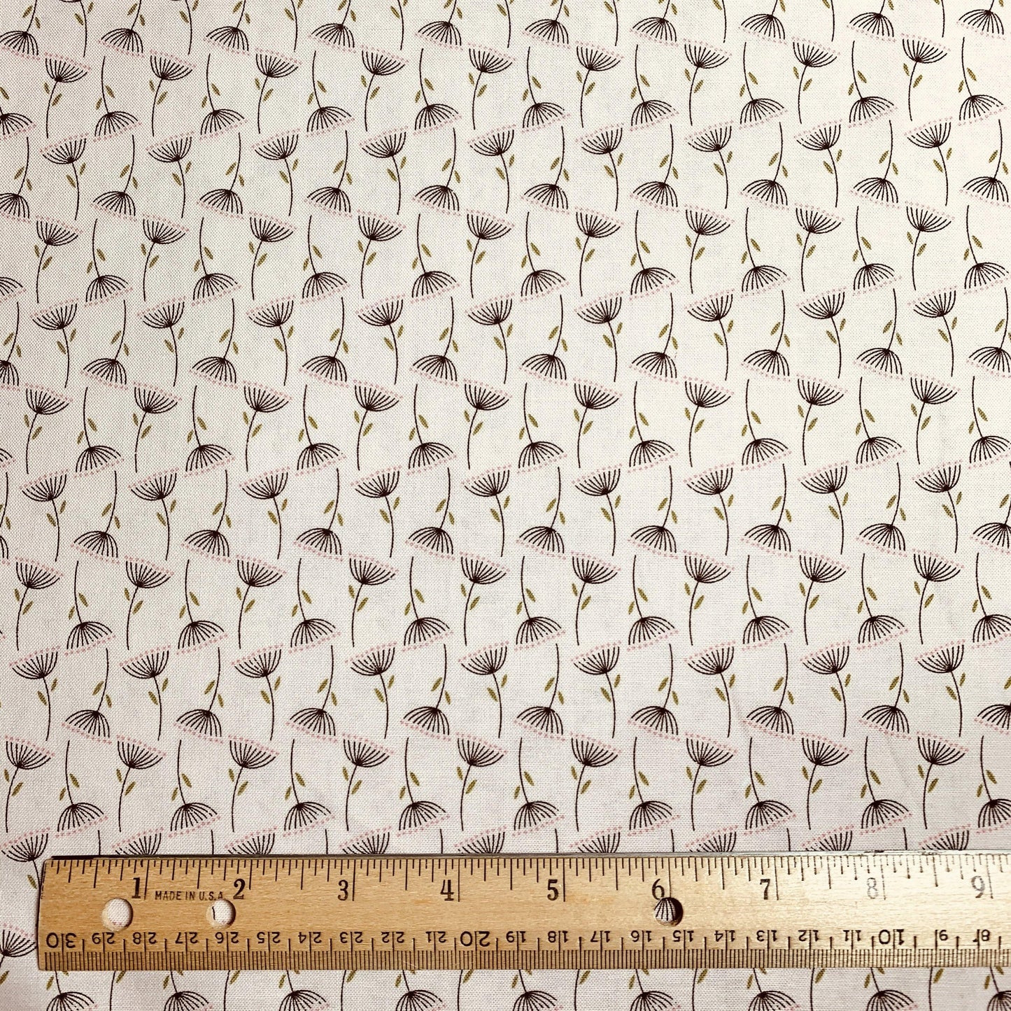 Poppie Cotton Wanderings Seedlings Blush Cotton Fabric - Sew Much